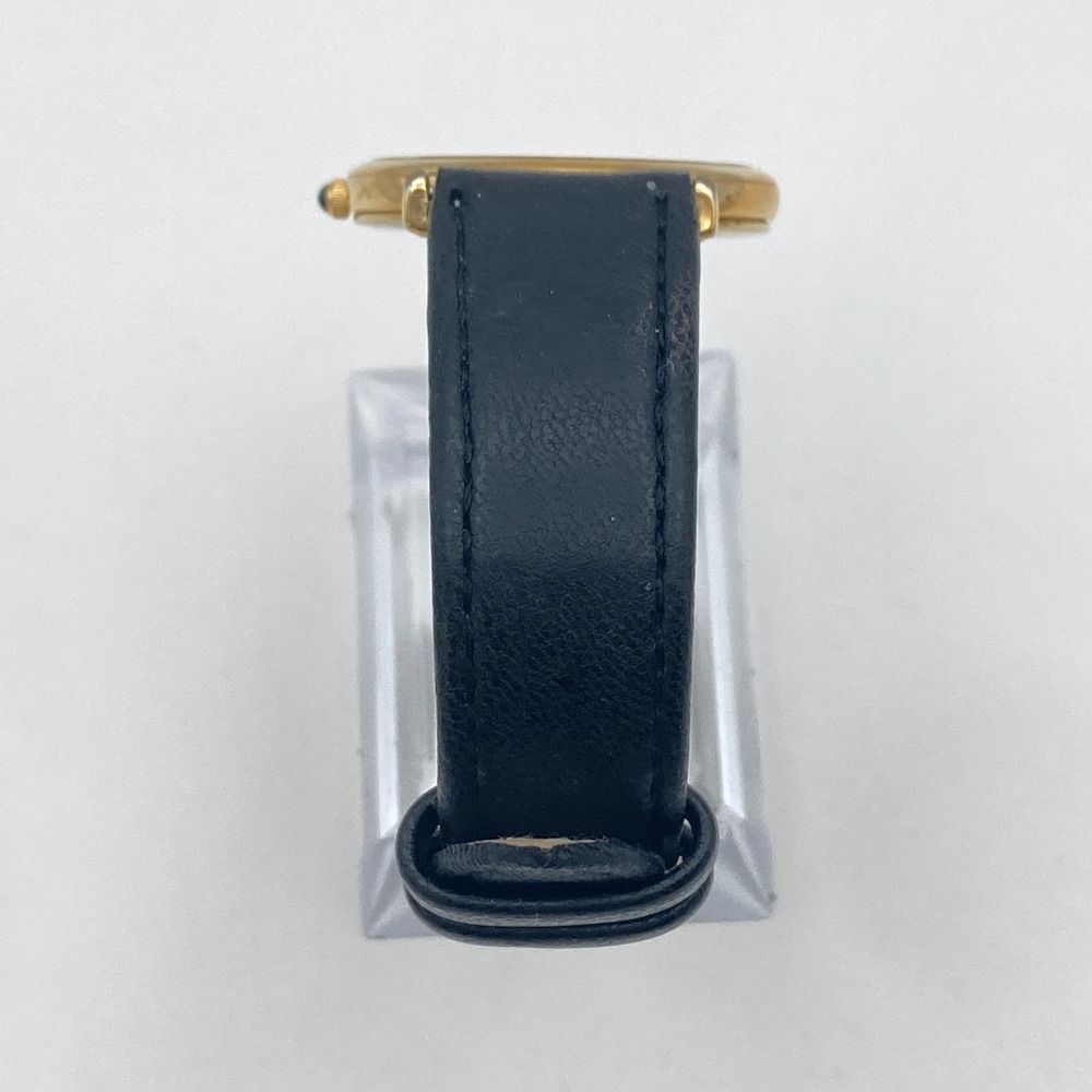 Vintage Lassale Men's Watch 32mm Gold Tone 5E20-8A69 Slim Black Band New Battery - Picture 7 of 16